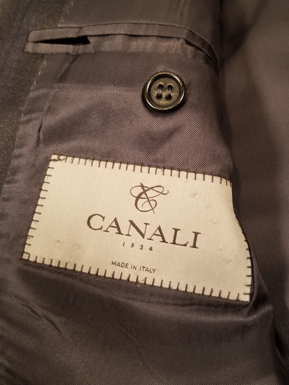 Canali Suit 2 Piece 50R EU (40R 34x30) Mens Gray Blue Rothmans Wool Plaid Check - Picture 5 of 16